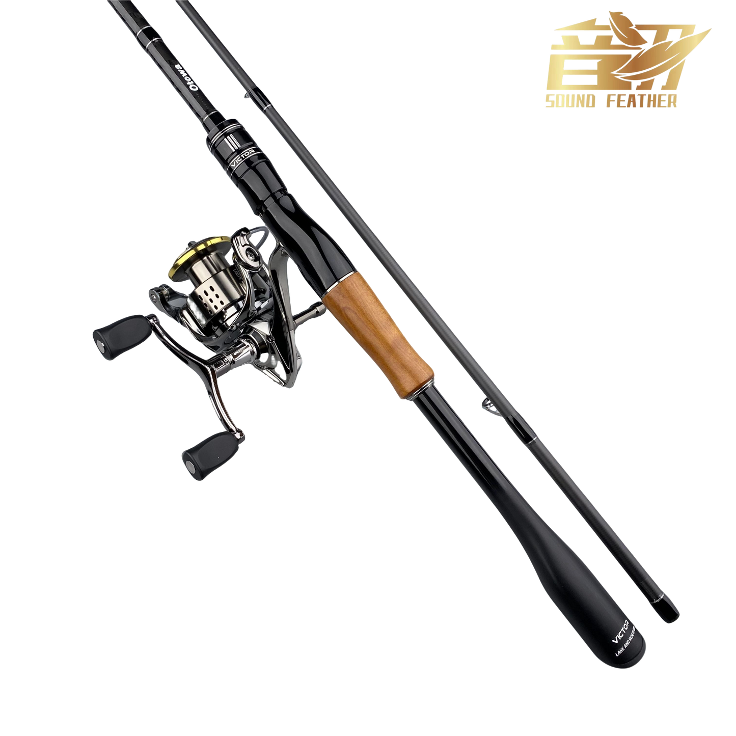 YinYu double reel handle fishing reel+fishing rod(2.1m)a whole set Free 100 meters of PE line and bait