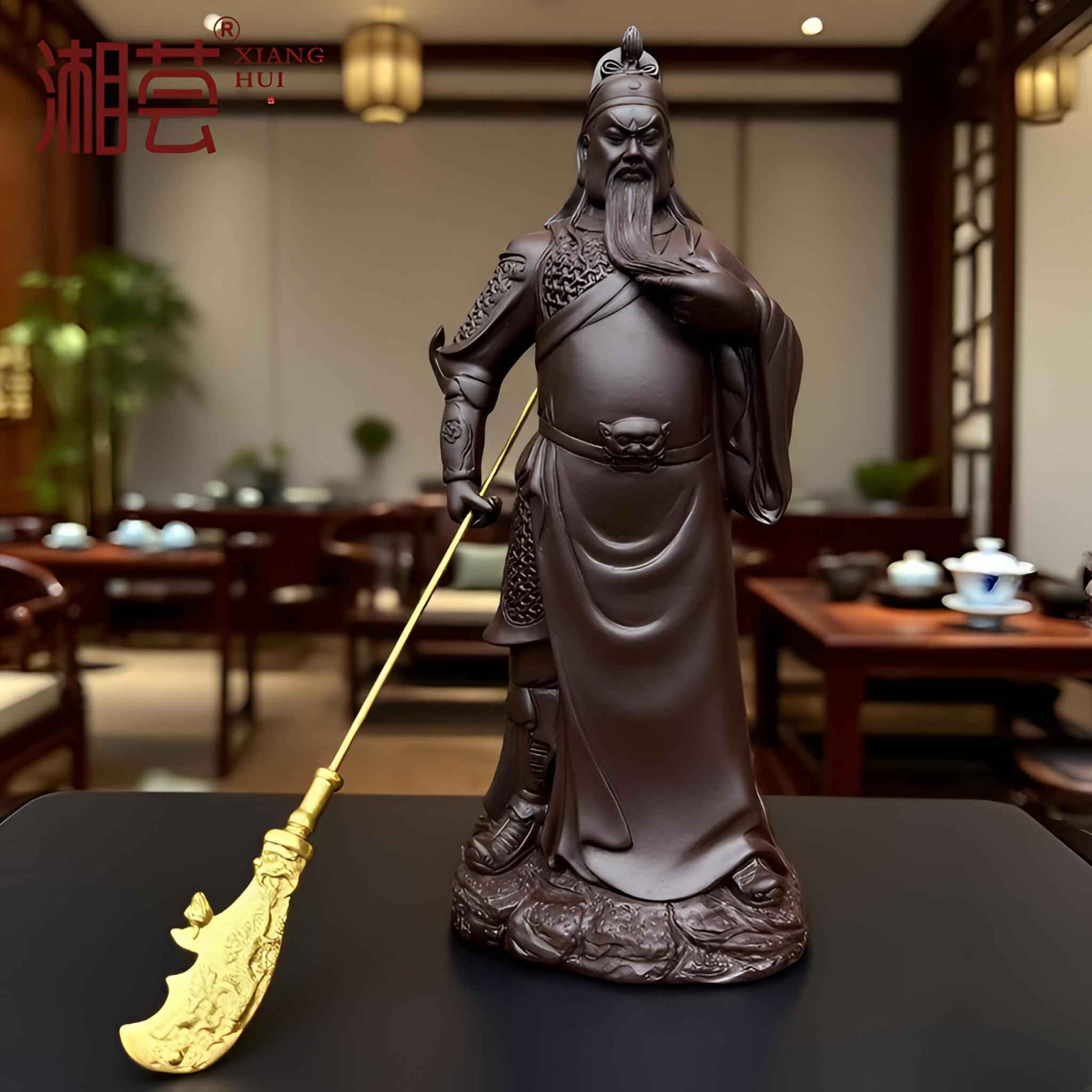 The Holy Emperor Guan sculpture, suitable for display in home or office
