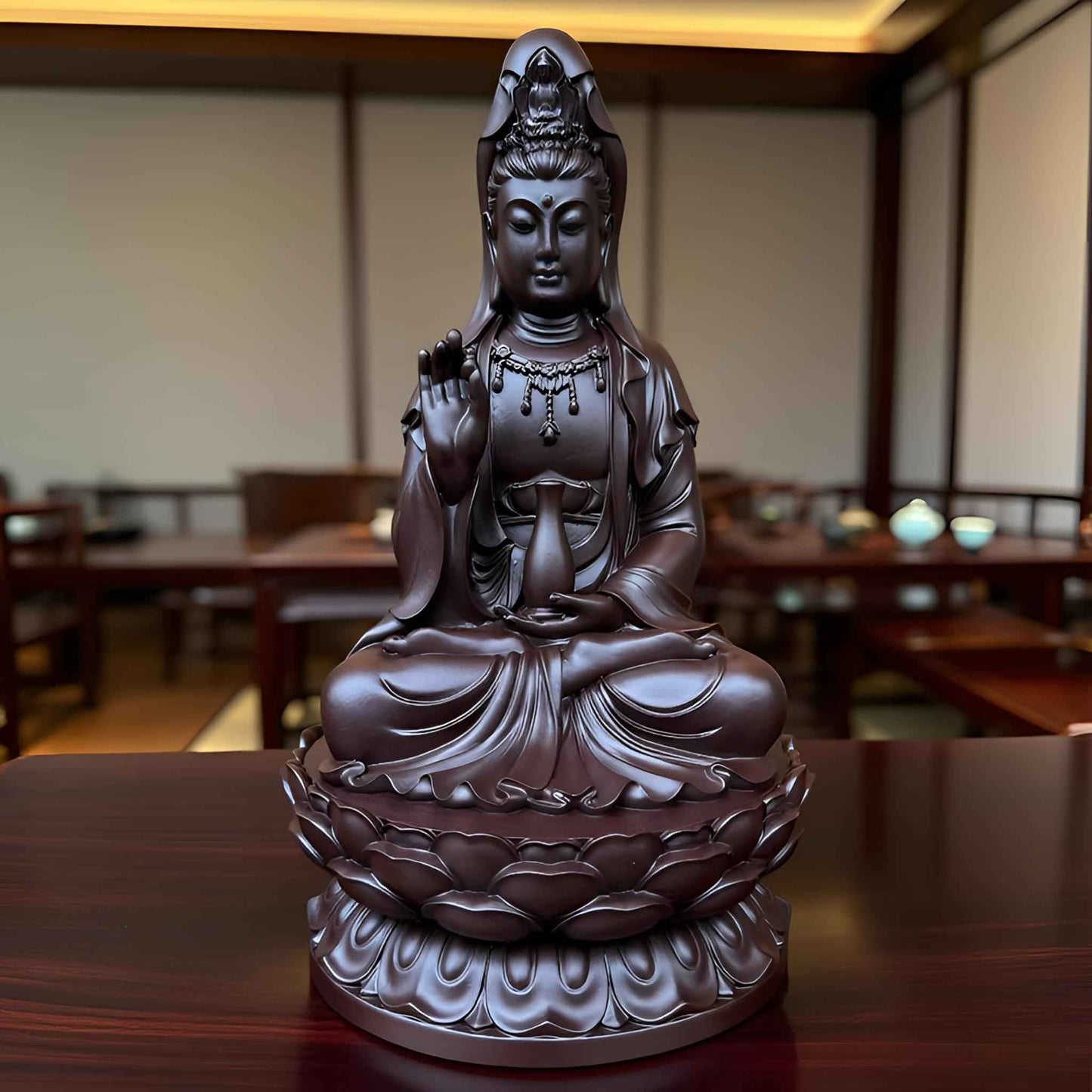 Chinese-style desktop craft ornament Zisha Guanyin Tea pet